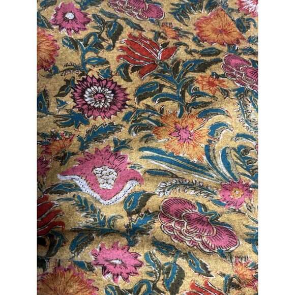 Natural Life Lottie Knit Midi Dress Medium Tan Floral 3/4 Sleeves Boho Whimsical - Picture 9 of 9